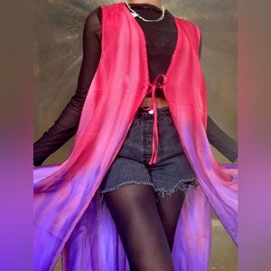 Made in USA Hand Painted Watercolor Ombre Tunic